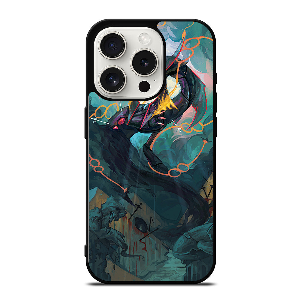 POKEMON SHINY RAYQUAZA DRAGON ART iPhone 15 Pro Case Cover