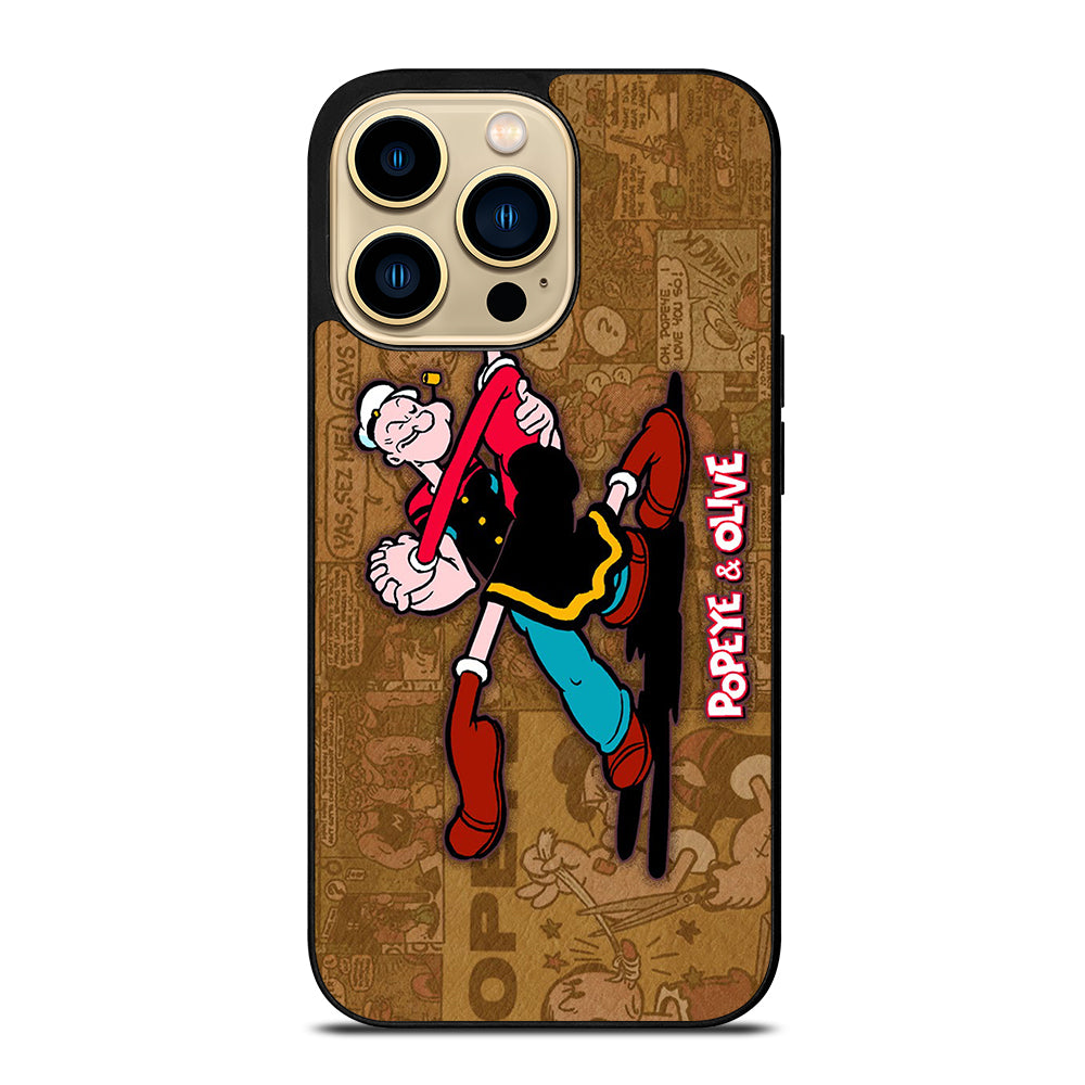 POPEYE AND OLIVE CARTOON iPhone 14 Pro Max Case Cover