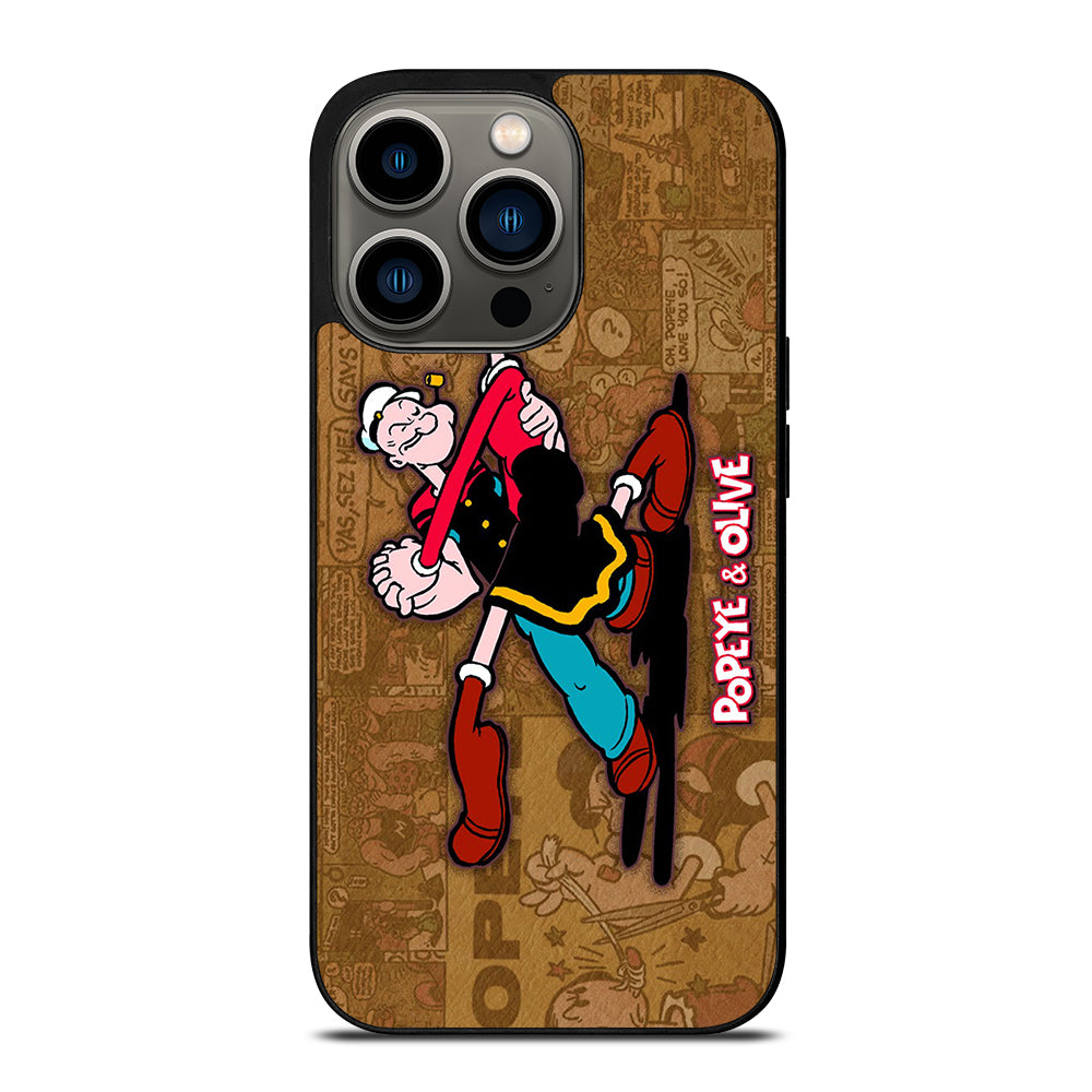 POPEYE AND OLIVE CARTOON iPhone 13 Pro Case Cover