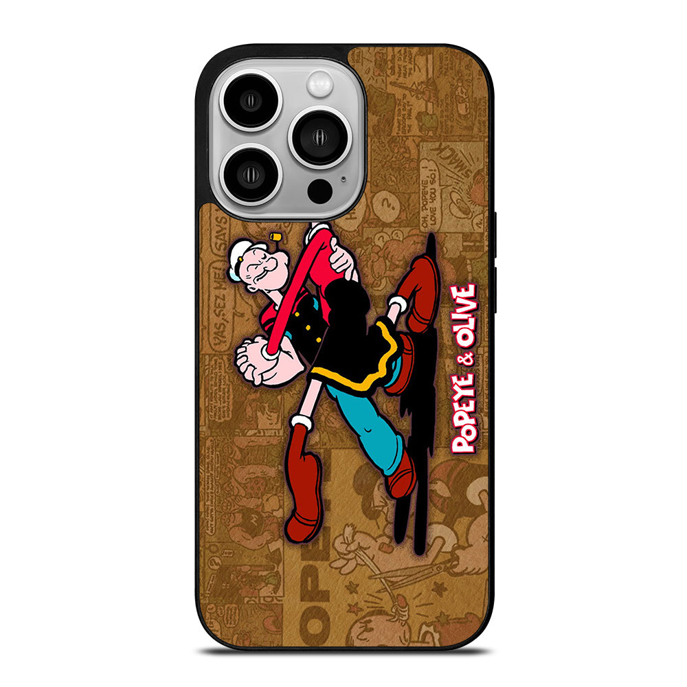 POPEYE AND OLIVE CARTOON iPhone 14 Pro Case Cover
