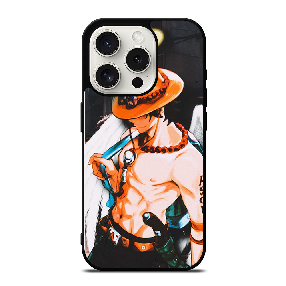 PORTGAS D ACE R.I.P ONE PIECE iPhone 15 Pro Case Cover