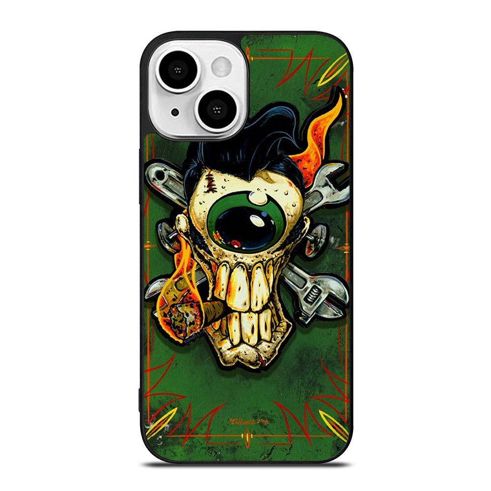 RAT FINK SKULL iPhone 13 Mini Case Cover