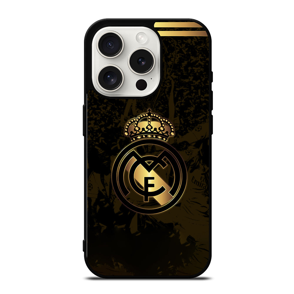 REAL MADRID FC GOLD LOGO iPhone 15 Pro Case Cover casecentro REAL MADRID FC GOLD LOGO iPhone 15 Pro Case Cover casecentro