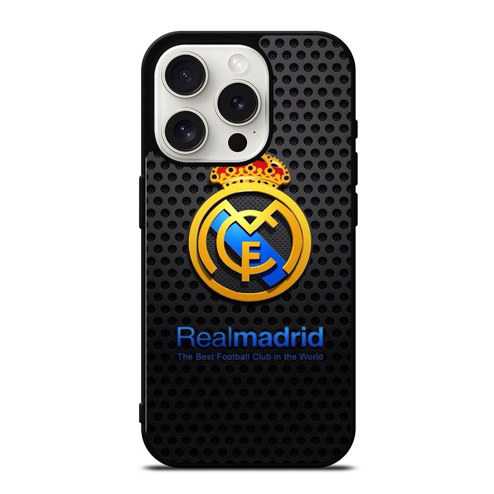 REAL MADRID FC METAL LOGO iPhone 15 Pro Case Cover