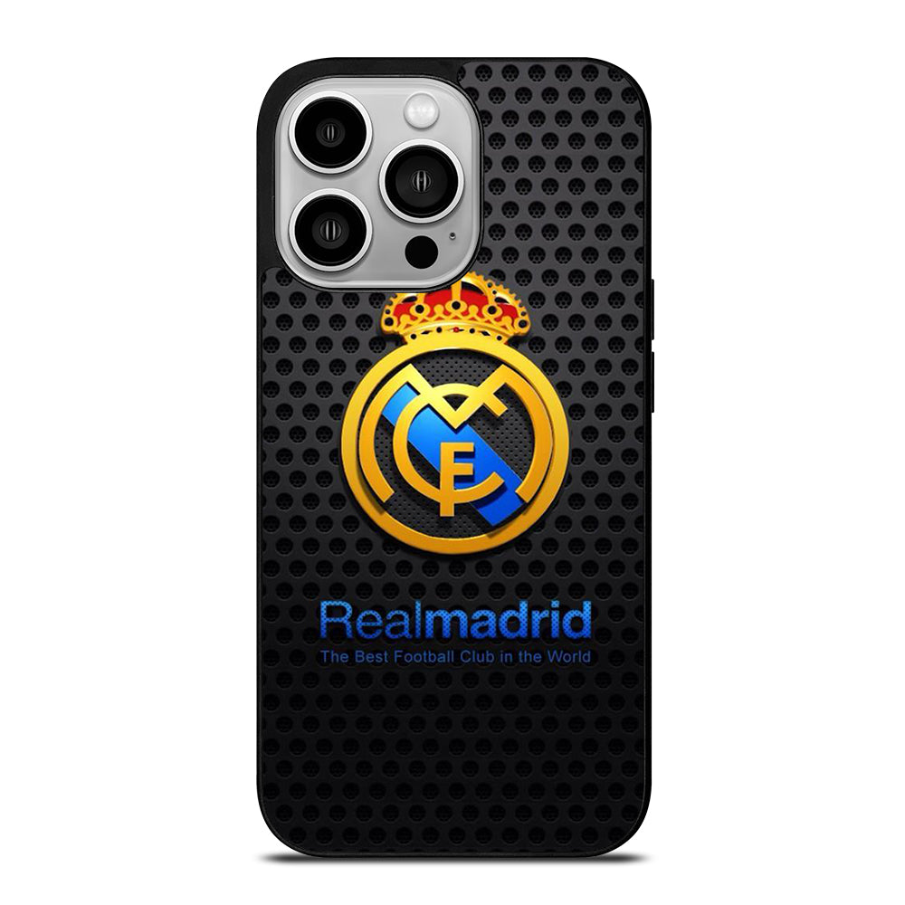 REAL MADRID FC METAL LOGO iPhone 14 Pro Case Cover