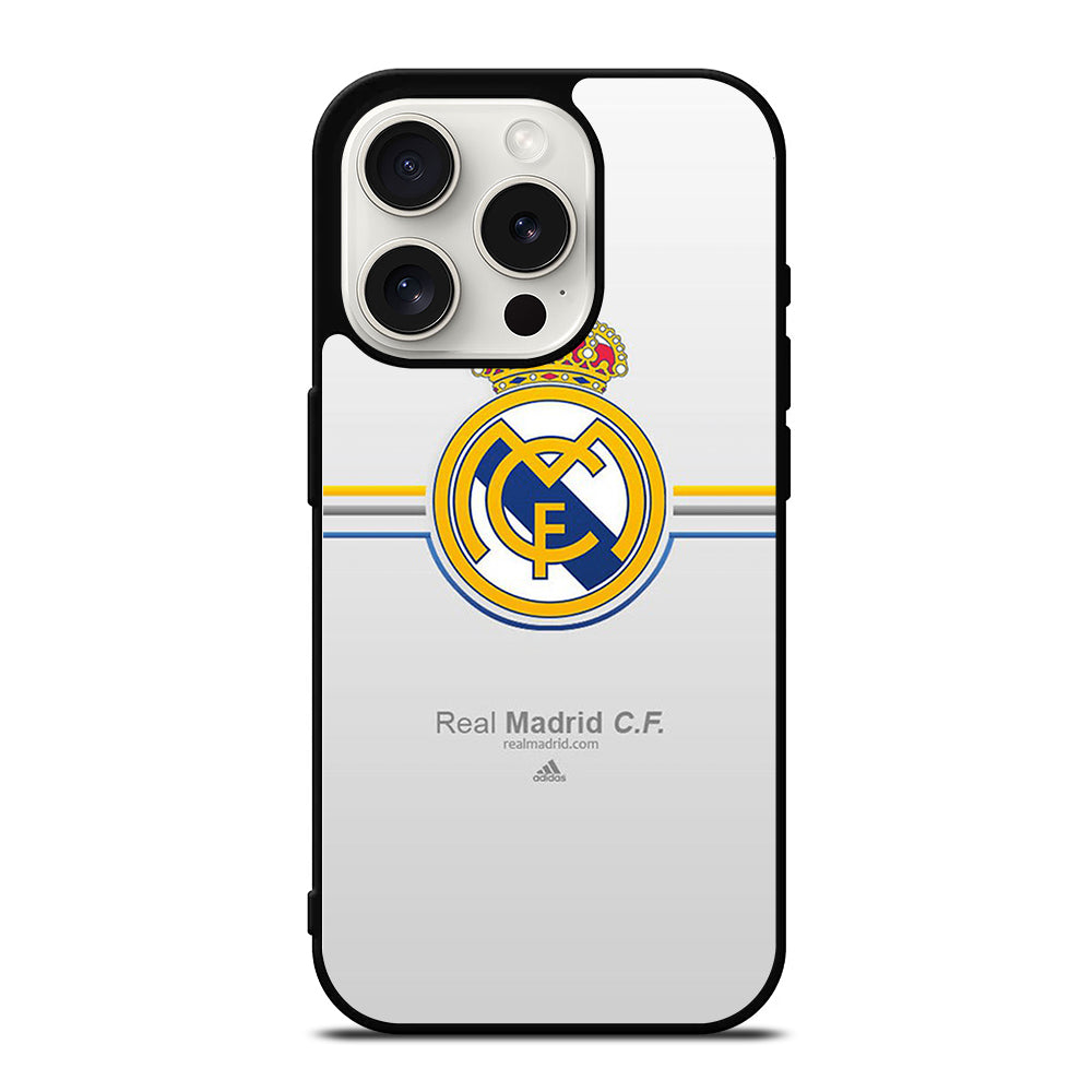 REAL MADRID FC STRIPE LOGO iPhone 15 Pro Case Cover