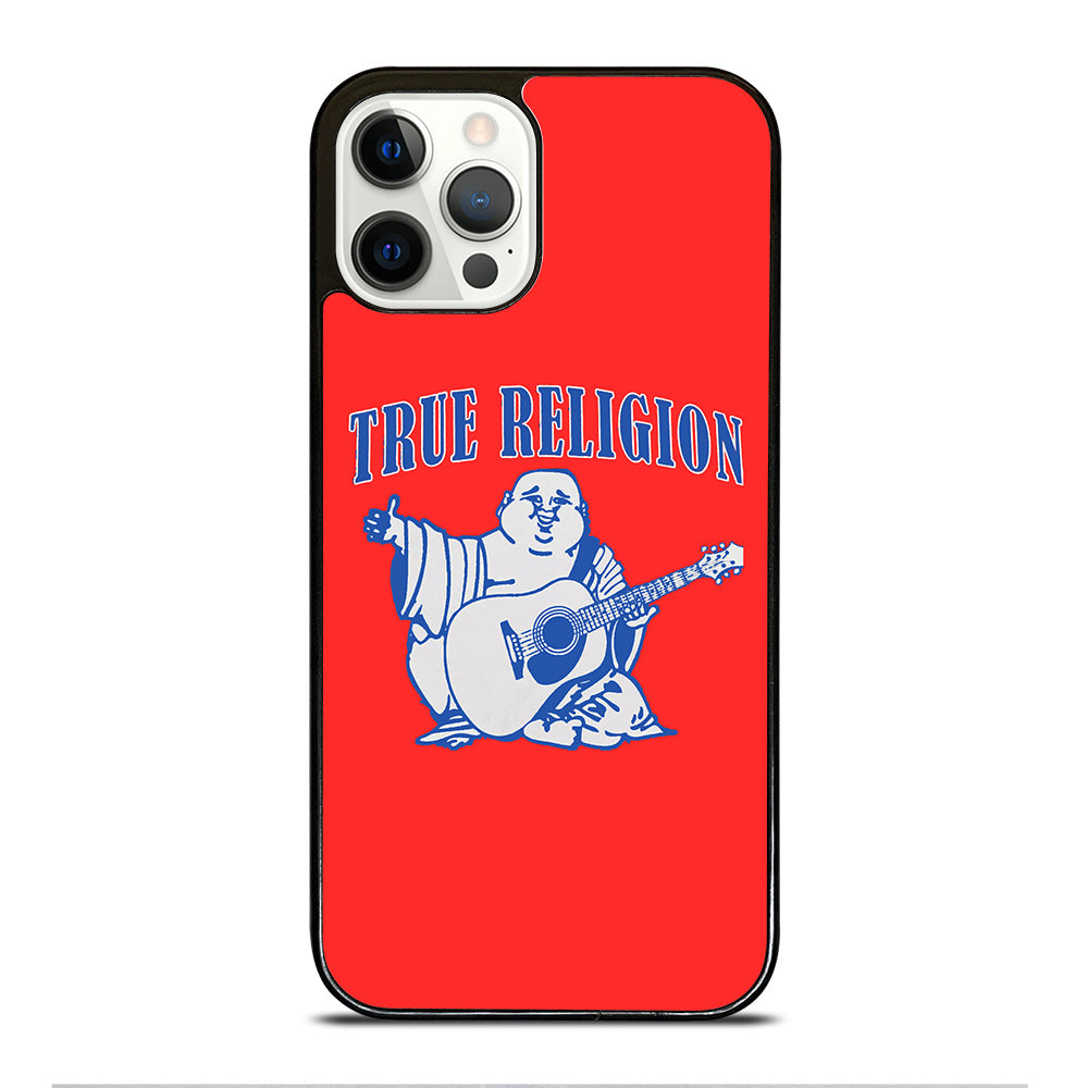 RED BIG BUDDHA TRUE RELIGION LOGO iPhone 12 Pro Case Cover