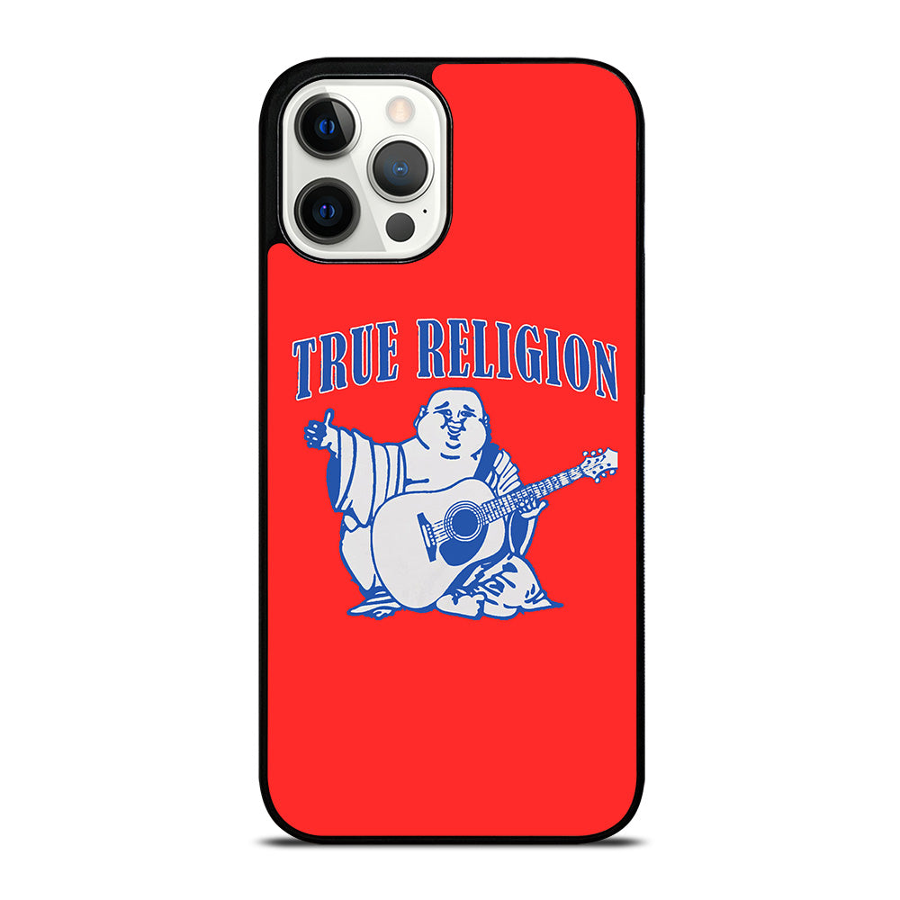 RED BIG BUDDHA TRUE RELIGION LOGO iPhone 12 Pro Max Case Cover