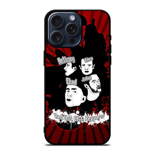 RED HOT CHILI PEPPERS ROCK BAND POSTER iPhone 15 Pro Max Case Cover