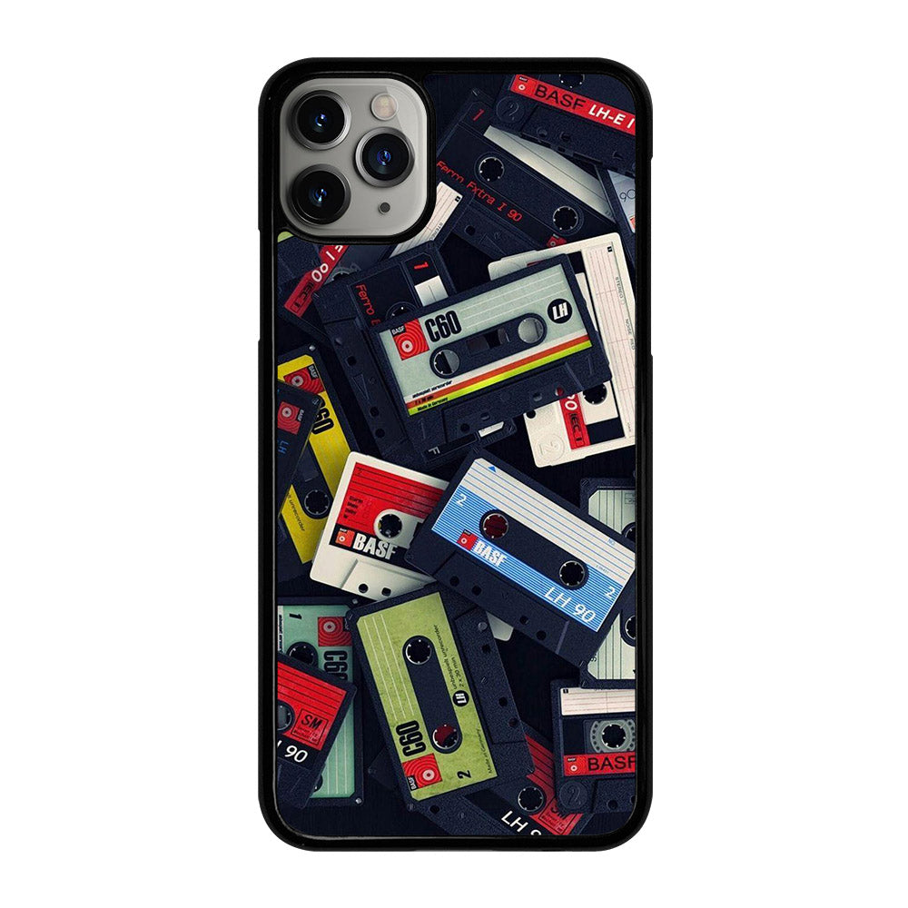 RETRO CASSETTE TAPE PATTERN iPhone 11 Pro Max Case Cover
