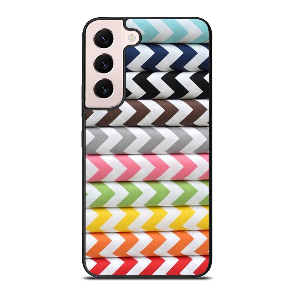 RILEY BLAKE CHEVRON PATTERN COLORFUL Samsung Galaxy S22 Plus Case Cover