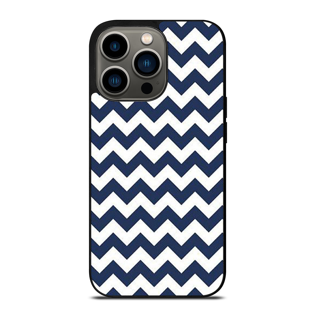 RILEY BLAKE CHEVRON PATTERN BLUE iPhone 13 Pro Case Cover