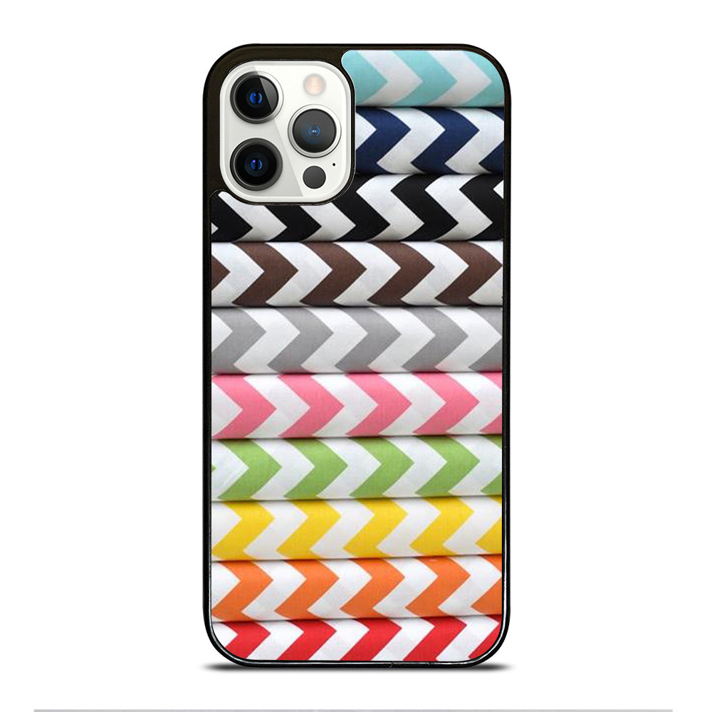 RILEY BLAKE CHEVRON PATTERN COLORFUL iPhone 12 Pro Case Cover