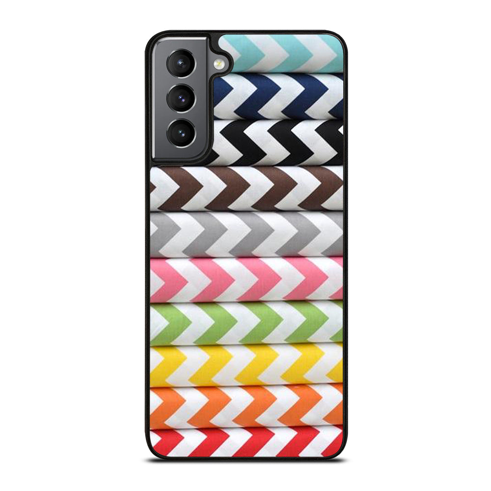 RILEY BLAKE CHEVRON PATTERN COLORFUL Samsung Galaxy S21 Plus Case Cover
