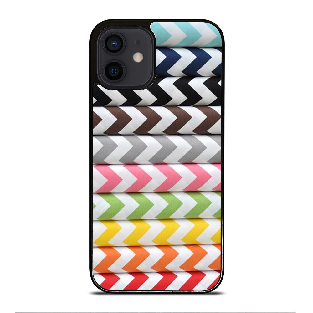 RILEY BLAKE CHEVRON PATTERN COLORFUL iPhone 12 Mini Case Cover