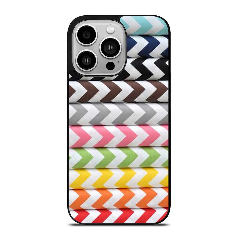 RILEY BLAKE CHEVRON PATTERN COLORFUL iPhone 14 Pro Case Cover