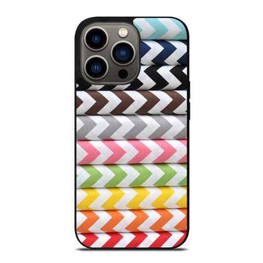 RILEY BLAKE CHEVRON PATTERN COLORFUL iPhone 13 Pro Case Cover
