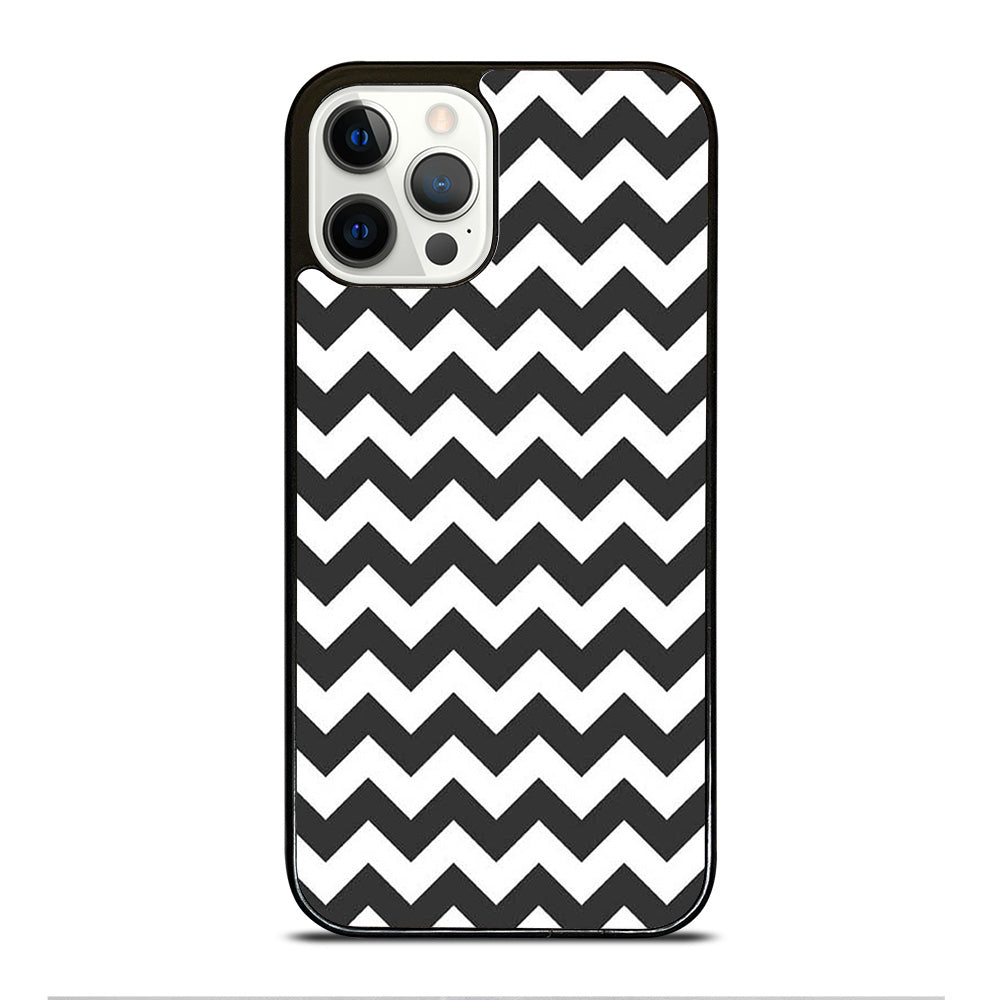 RILEY BLAKE CHEVRON PATTERN GREY iPhone 12 Pro Case Cover