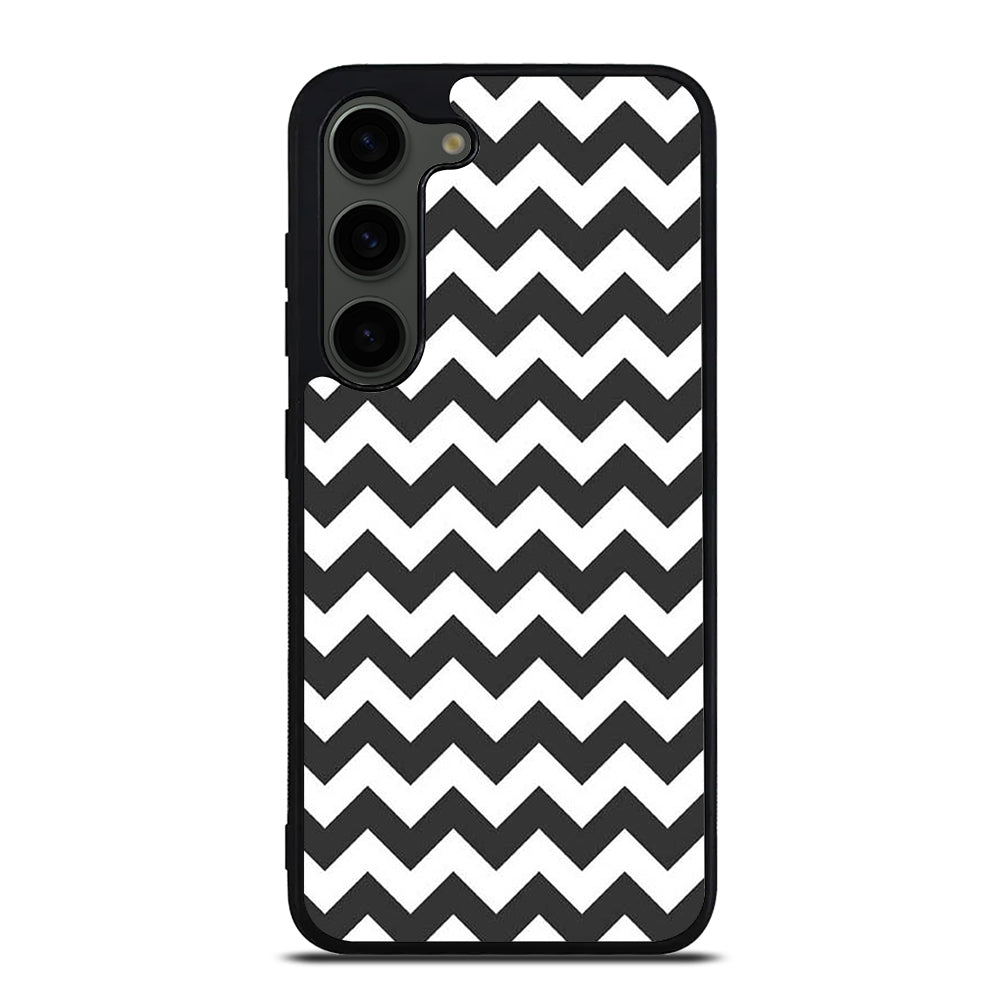 RILEY BLAKE CHEVRON PATTERN GREY Samsung Galaxy S23 Plus Case Cover