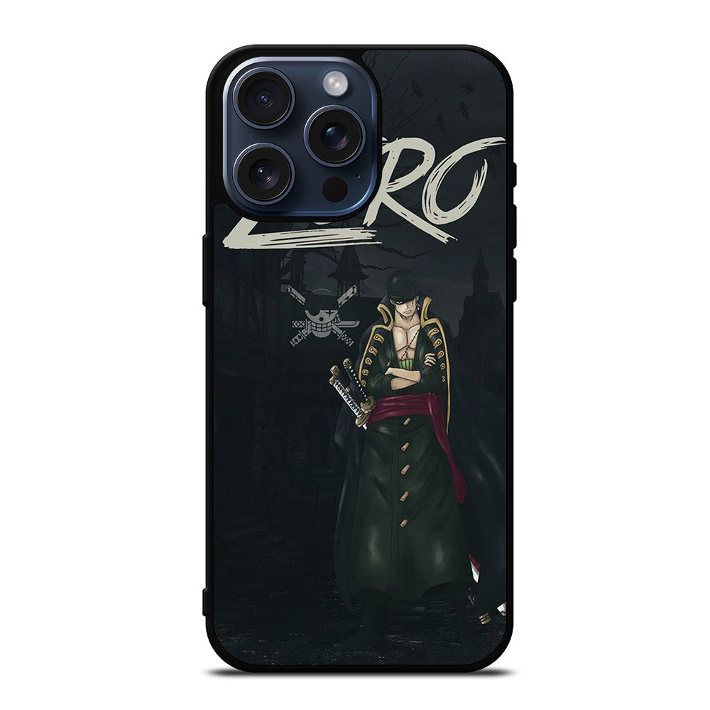 RORONOA ZORO ONE PIECE ANIME iPhone 15 Pro Max Case Cover