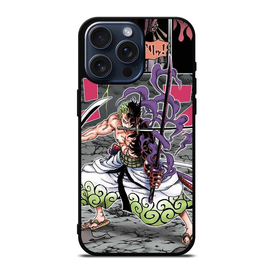 RORONOA ZORO ONE PIECE COMIC iPhone 15 Pro Max Case Cover