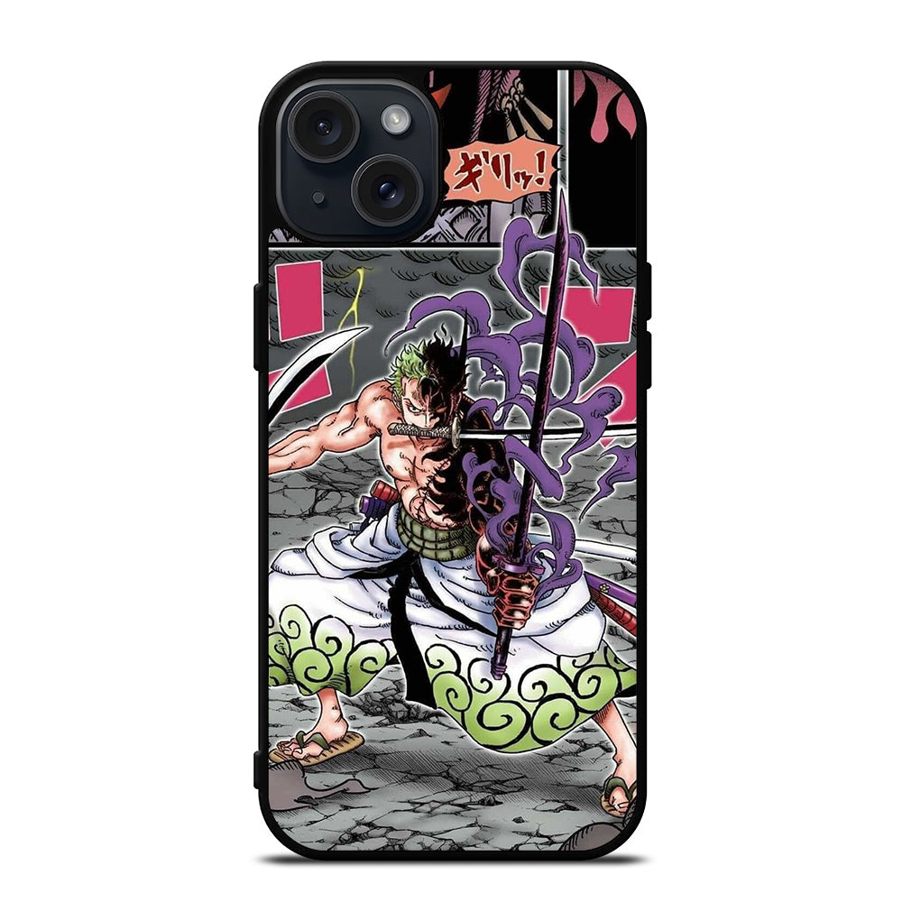RORONOA ZORO ONE PIECE COMIC iPhone 15 Plus Case Cover