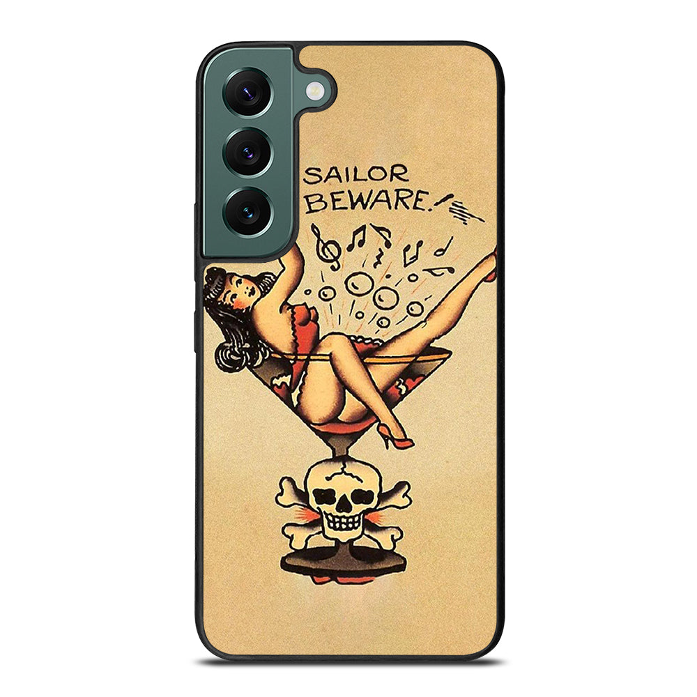 SAILOR JERRY BEWARE TATTOO Samsung Galaxy S22 Case Cover