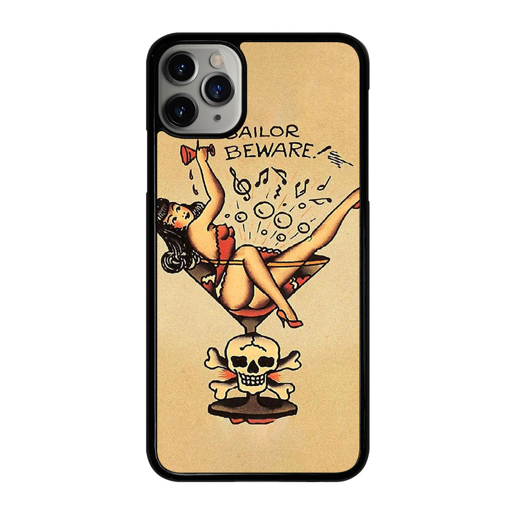 SAILOR JERRY BEWARE TATTOO iPhone 11 Pro Max Case Cover