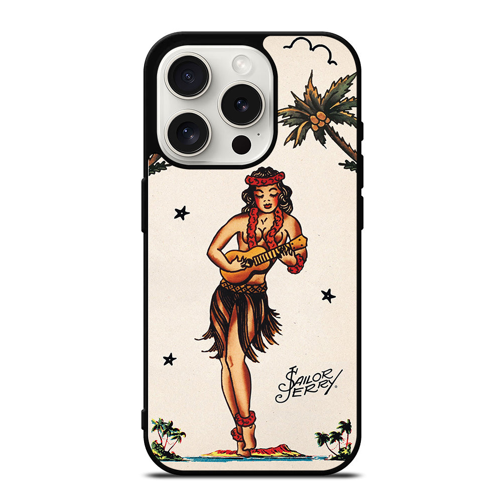 SAILOR JERRY GIRL TATTOO iPhone 15 Pro Case Cover