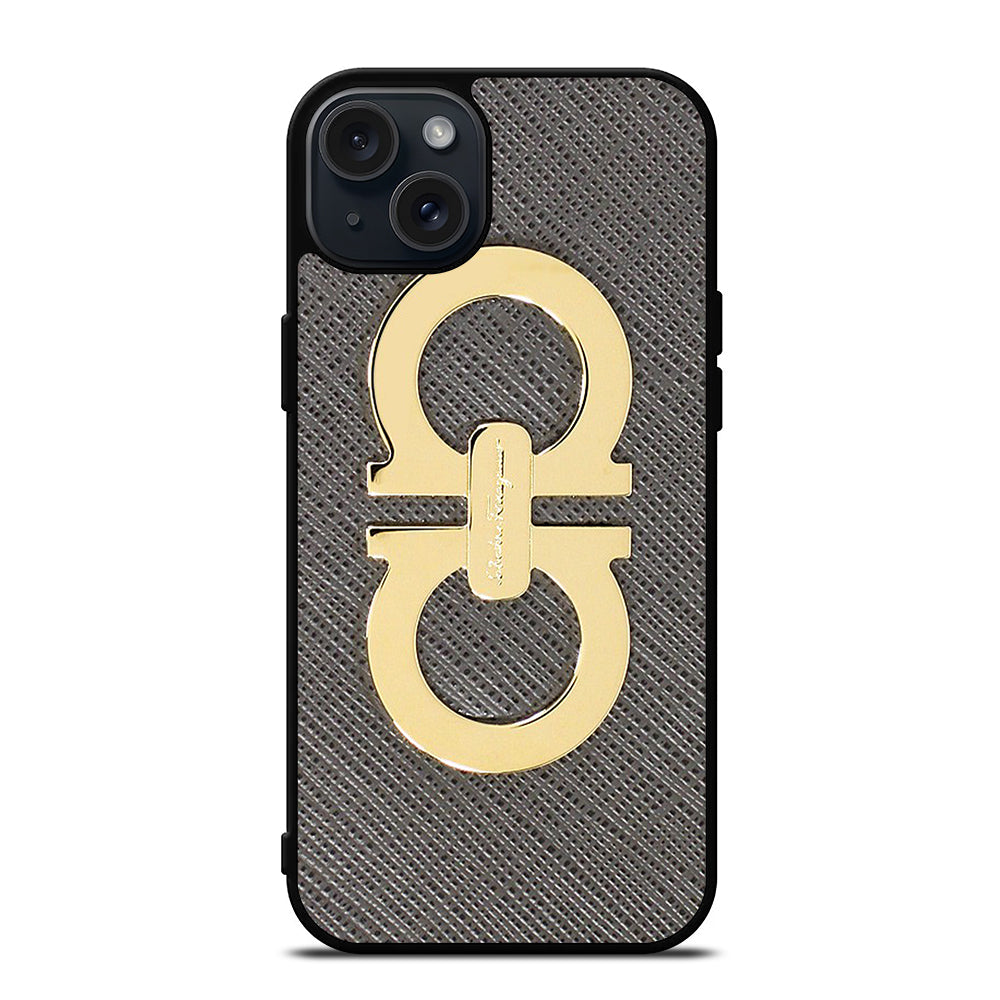 SALVATORE FERRAGAMO EMBLEM iPhone 15 Plus Case Cover