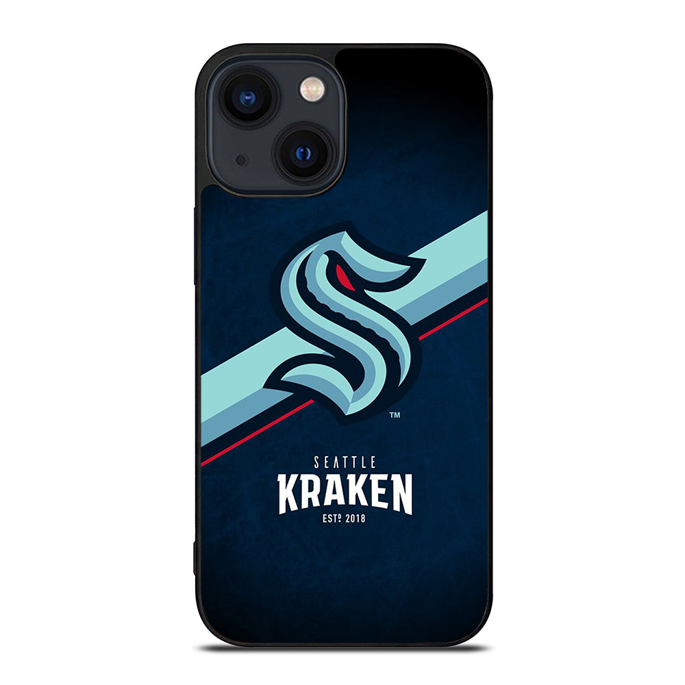 SEATTLE KRAKEN STRIPE LOGO iPhone 14 Plus Case Cover