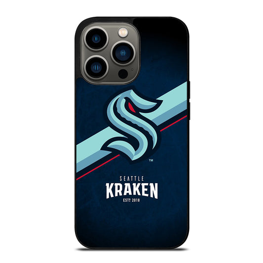 SEATTLE KRAKEN STRIPE LOGO iPhone 13 Pro Case Cover