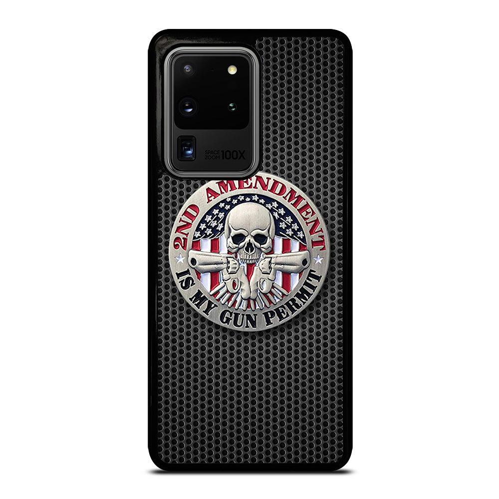 SECOND AMENDMENT AMERICAN GUN METAL LOGO Samsung Galaxy S20 Ultra Case Cover
