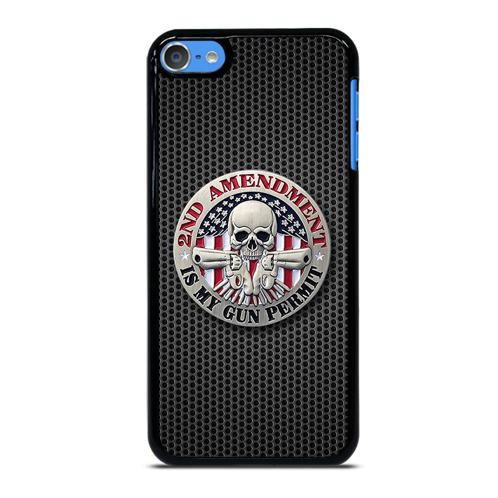 SECOND AMENDMENT AMERICAN GUN METAL LOGO iPod Touch 7 Case Cover