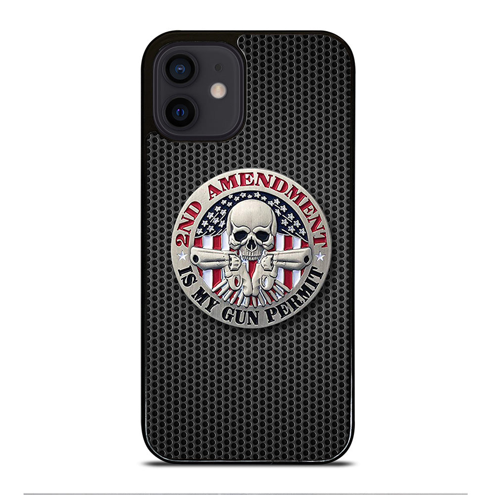 SECOND AMENDMENT AMERICAN GUN METAL LOGO iPhone 12 Mini Case Cover