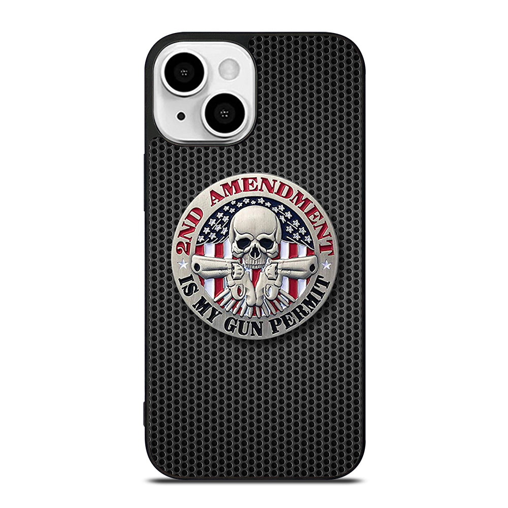 SECOND AMENDMENT AMERICAN GUN METAL LOGO iPhone 13 Mini Case Cover