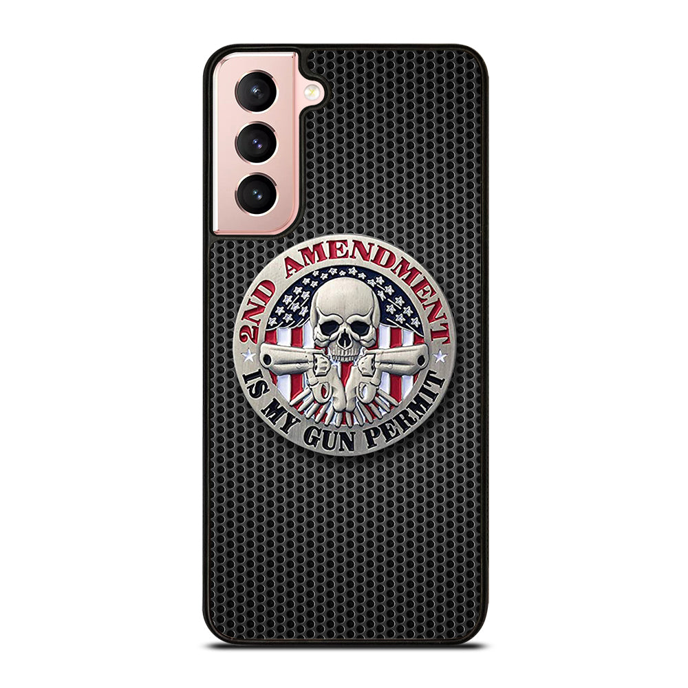 SECOND AMENDMENT AMERICAN GUN METAL LOGO Samsung Galaxy S21 Case Cover