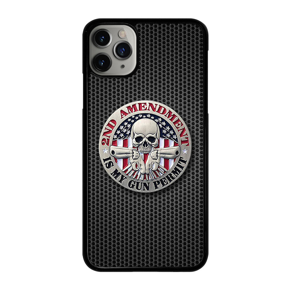 SECOND AMENDMENT AMERICAN GUN METAL LOGO iPhone 11 Pro Max Case Cover