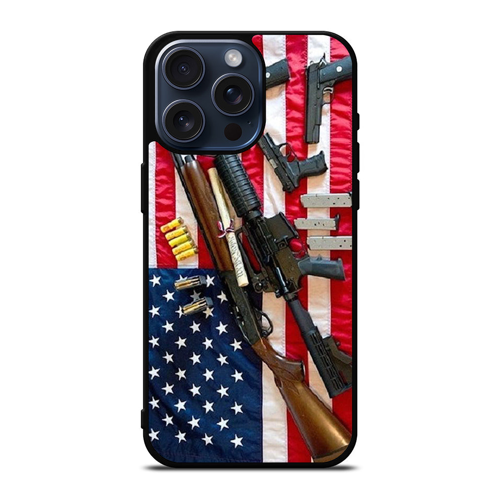 SECOND AMENDMENT AMERICAN GUN iPhone 15 Pro Max Case Cover