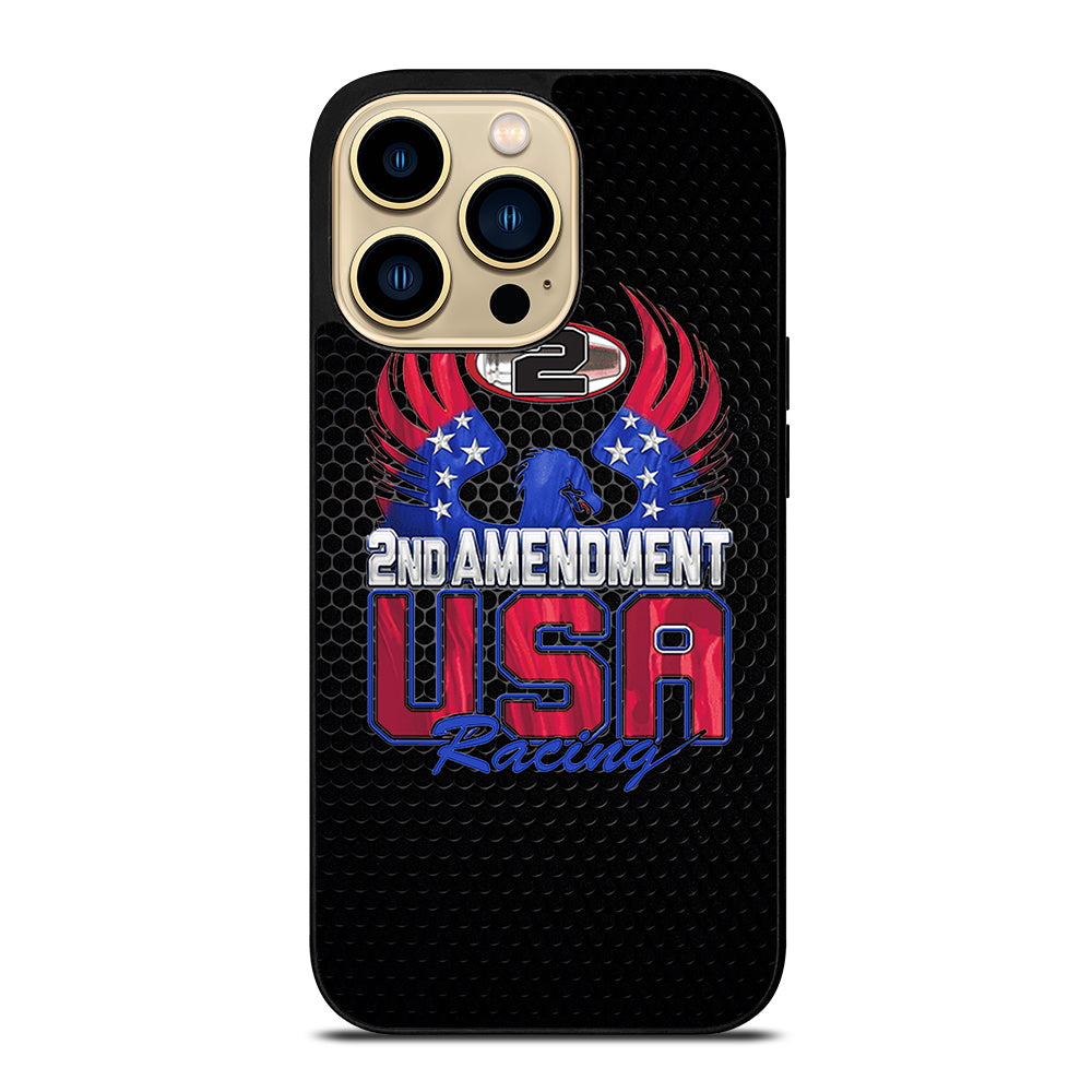 SECOND AMENDMENT LOGO METAL LOGO 2 iPhone 14 Pro Max Case Cover