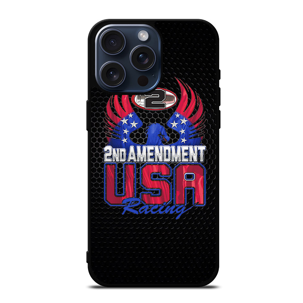SECOND AMENDMENT LOGO METAL LOGO 2 iPhone 15 Pro Max Case Cover