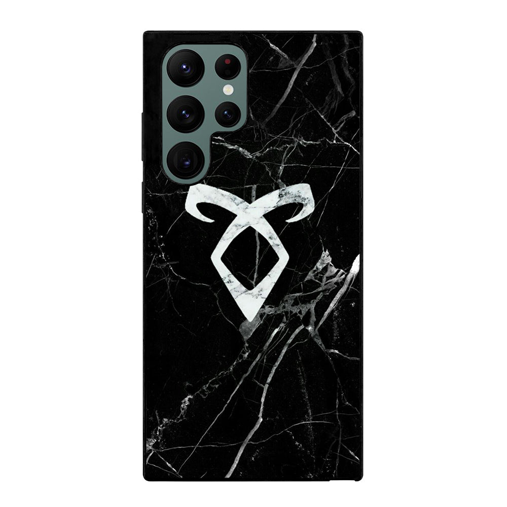 SHADOWHUNTER ANGELIC MARBLE LOGO Samsung Galaxy S22 Ultra Case Cover