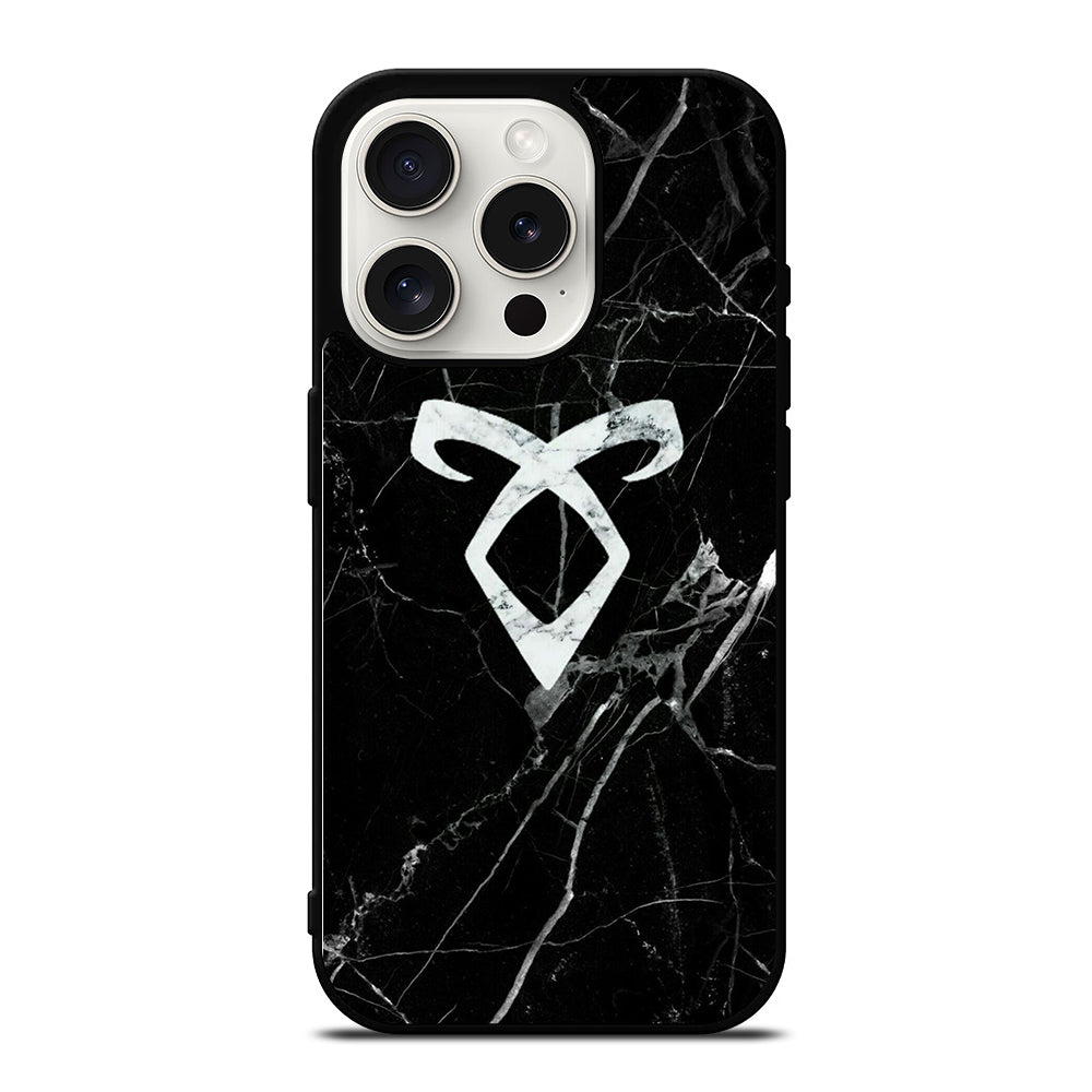 SHADOWHUNTER ANGELIC MARBLE LOGO iPhone 15 Pro Case Cover