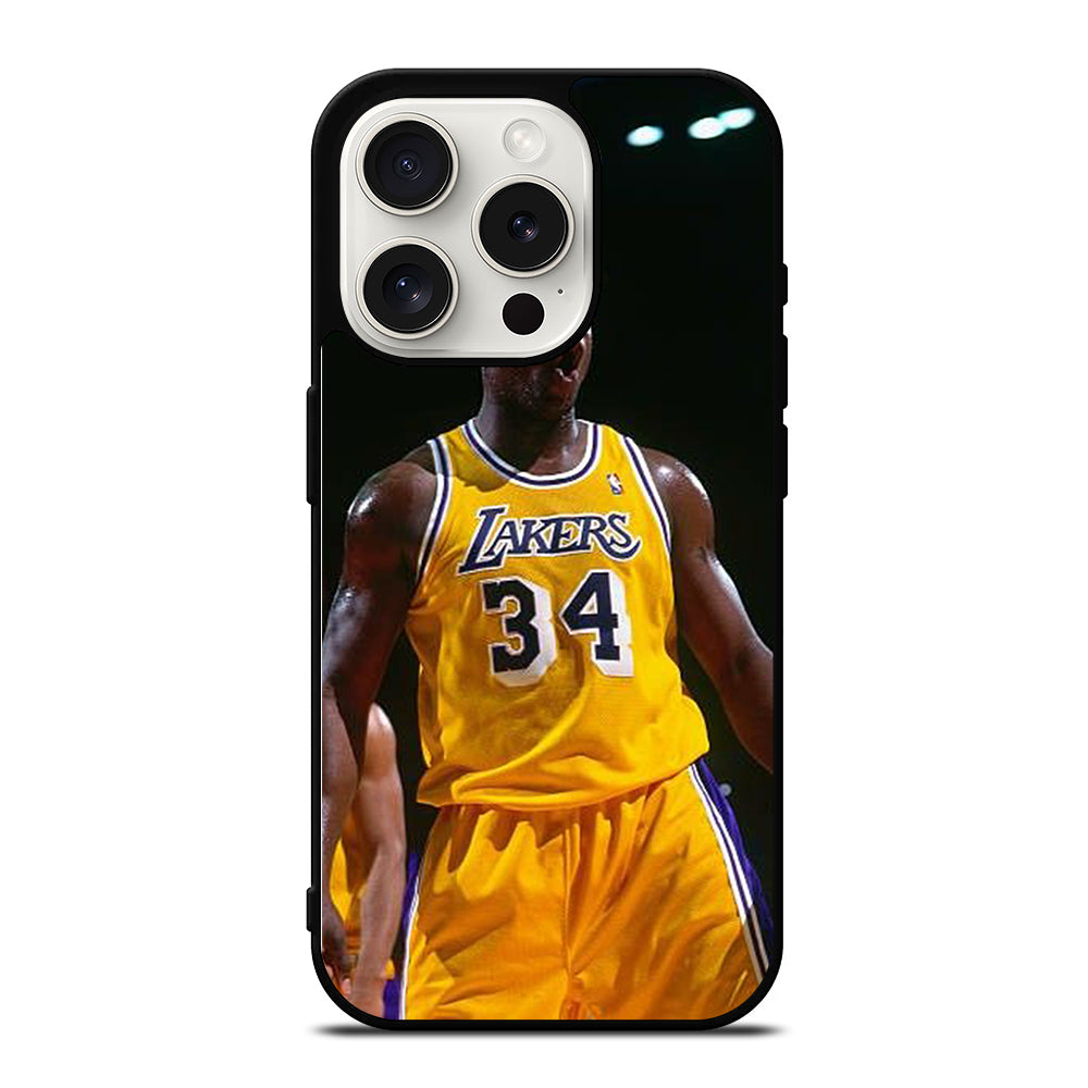 SHAQUILLE O'NEAL 34 LA LAKERS NBA iPhone 15 Pro Case Cover