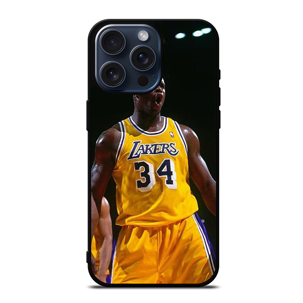 SHAQUILLE O'NEAL 34 LA LAKERS NBA iPhone 15 Pro Max Case Cover