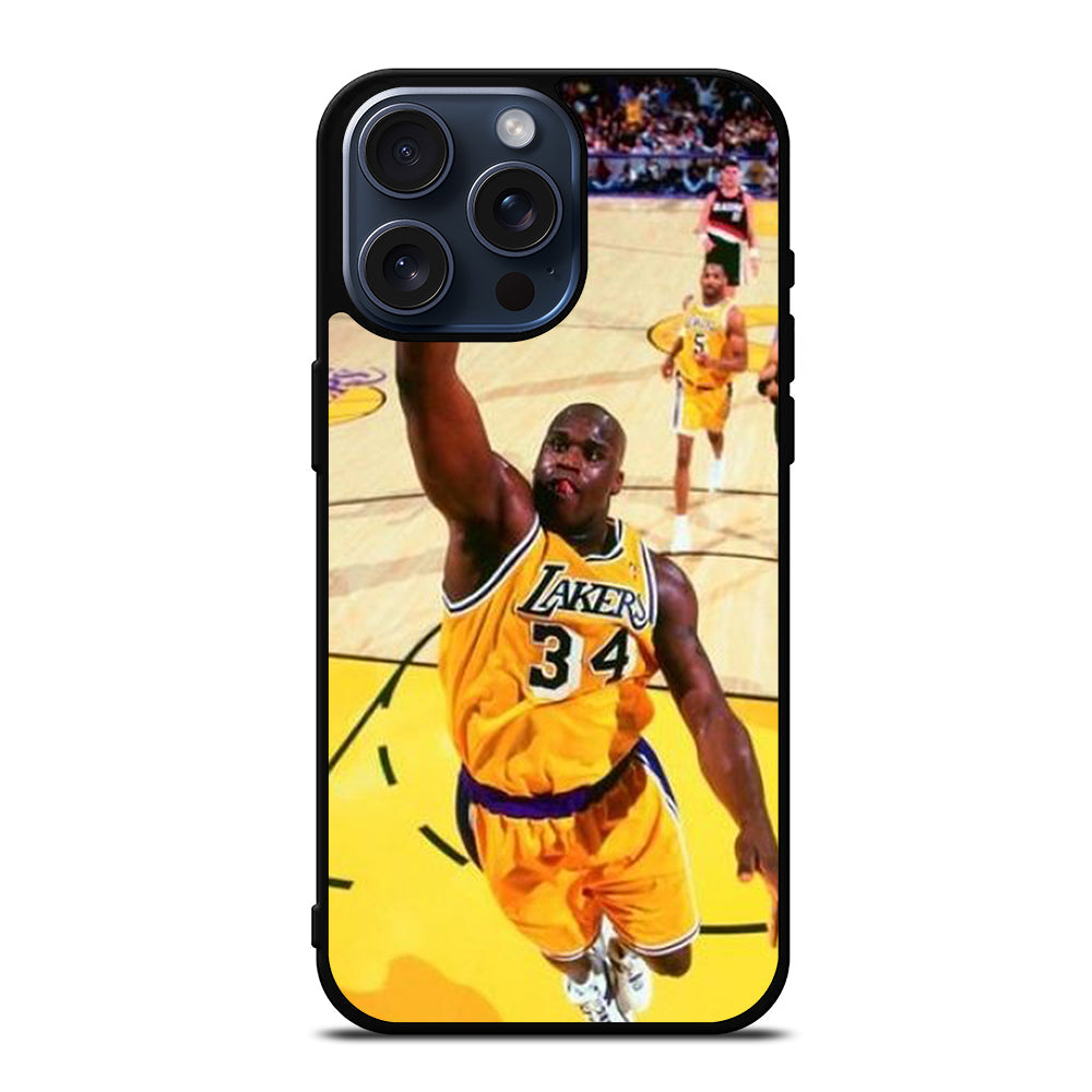 SHAQUILLE O'NEAL LA LAKERS NBA DUNK iPhone 15 Pro Max Case Cover