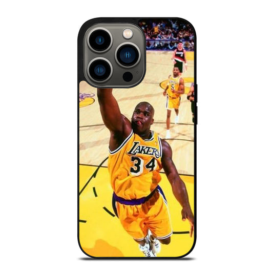 SHAQUILLE O'NEAL LA LAKERS NBA DUNK iPhone 13 Pro Case Cover