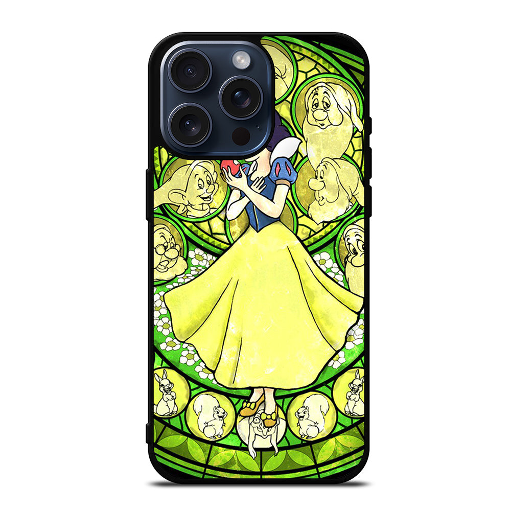 SNOW WHITE DISNEY STAINED GLASS iPhone 15 Pro Max Case Cover
