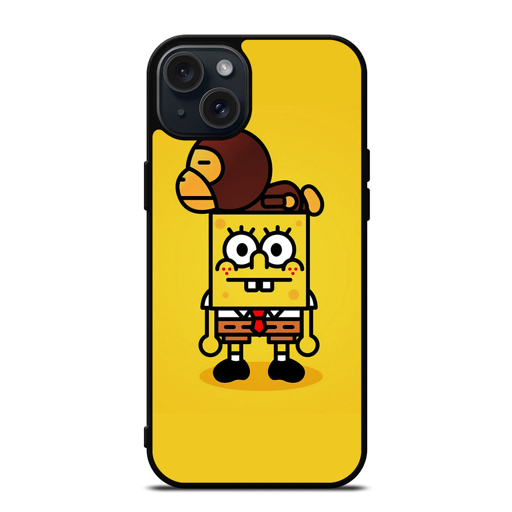 SPONGEBOB X BAPE iPhone 15 Plus Case Cover