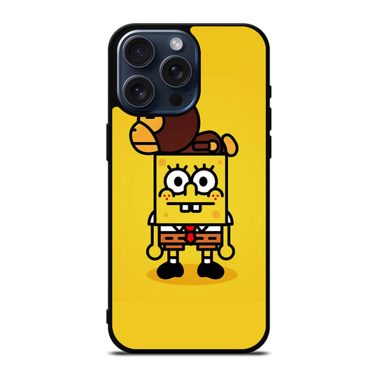 SPONGEBOB X BAPE iPhone 15 Pro Max Case Cover